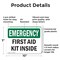 Signmission First Aid Kit Inside, 10 in W x Rectangle, Plastic OS-2PACK-EM-P-710-L-10370 - alternate 2